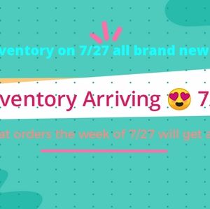 New Inventory starting 7/27 all brand new with tag